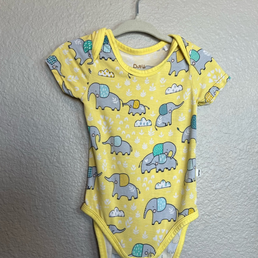 Little Sleepies Elephant Snuggles Bodysuit 6/12 months